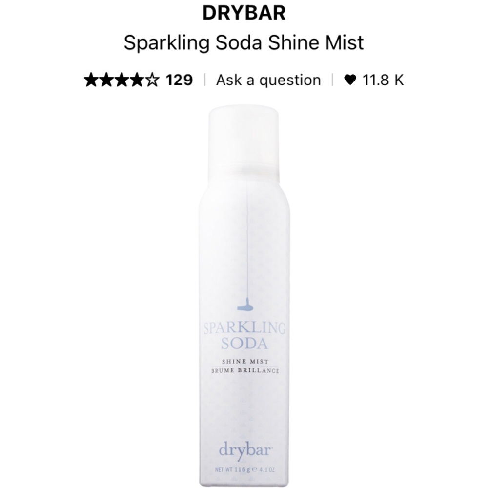NWT Drybar Sparkling Soda Shine Mist for Fine Hair!